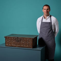 17th Century King Charles II Carved Oak Bible Box