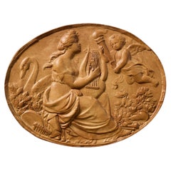 19th Century French Terracotta Neoclassical Wall Plaque