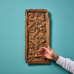 Early 16th Century French Renaissance Floral Carved Panel