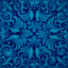 Pilkington & Co Heraldic Blue Lustre Tile