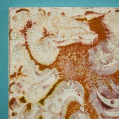 Pilkington & Co Lancastrian Ruby Lustre Dust Pressed Tile Depicting A Griffin