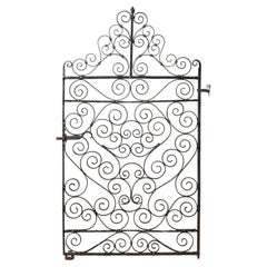 Antique Victorian Style Handcrafted Wrought Iron Garden Gate