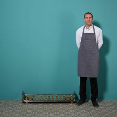 Antiker georgianischer Kaminvorhang aus Messing und Stahl