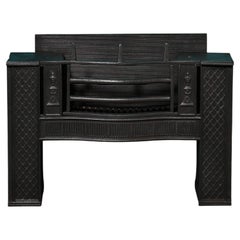 Large Georgian Period 18th Century Cast Iron Hob Grate