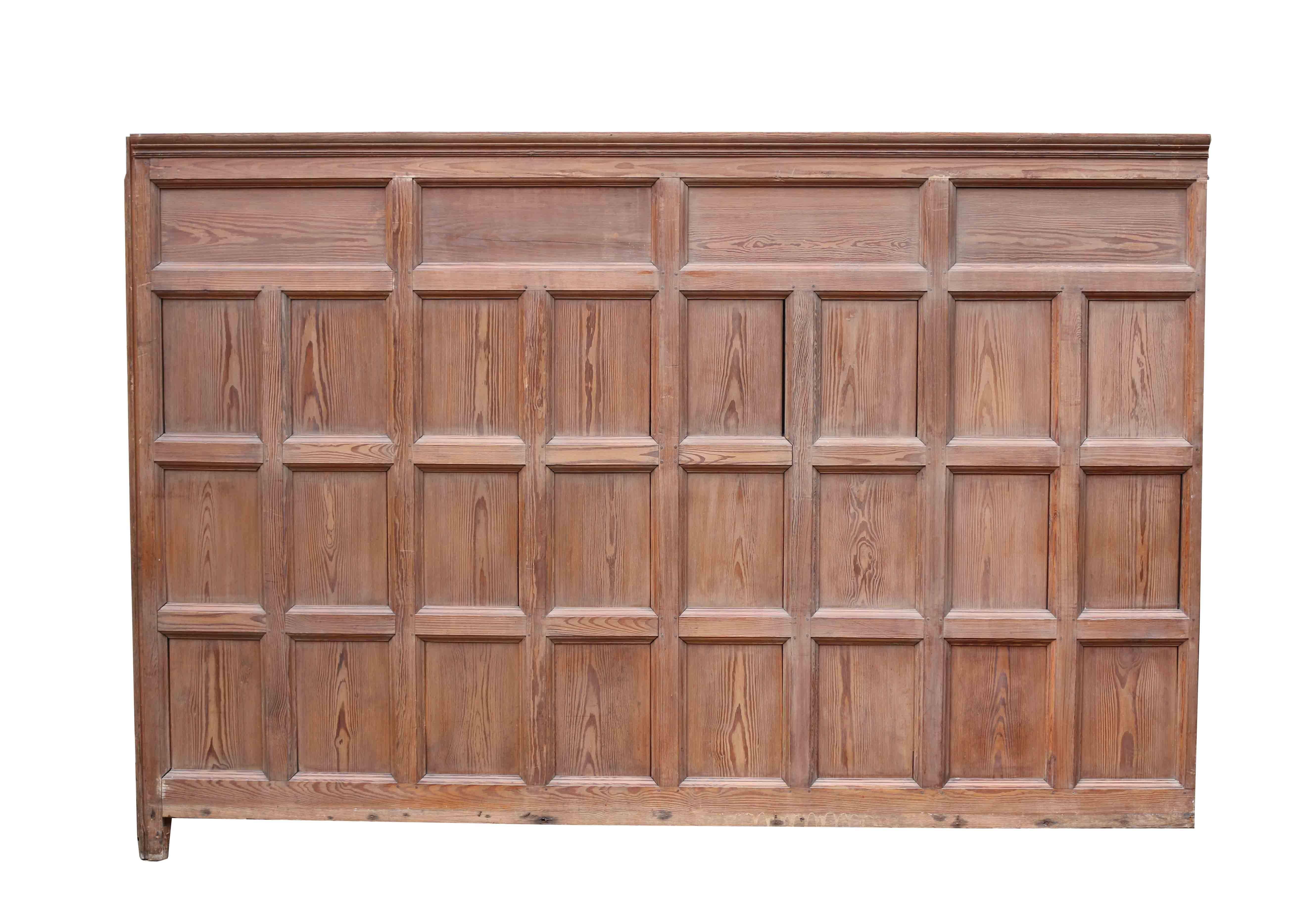 Excellent condition, constructed from a very good quality, dense pine. Stripped, ready for re-finishing. This has only been fitted once and unusually has no cut-out for sockets or lights. To be sold as one lot only.

Lengths: 255.5, 271, 254, 327,
