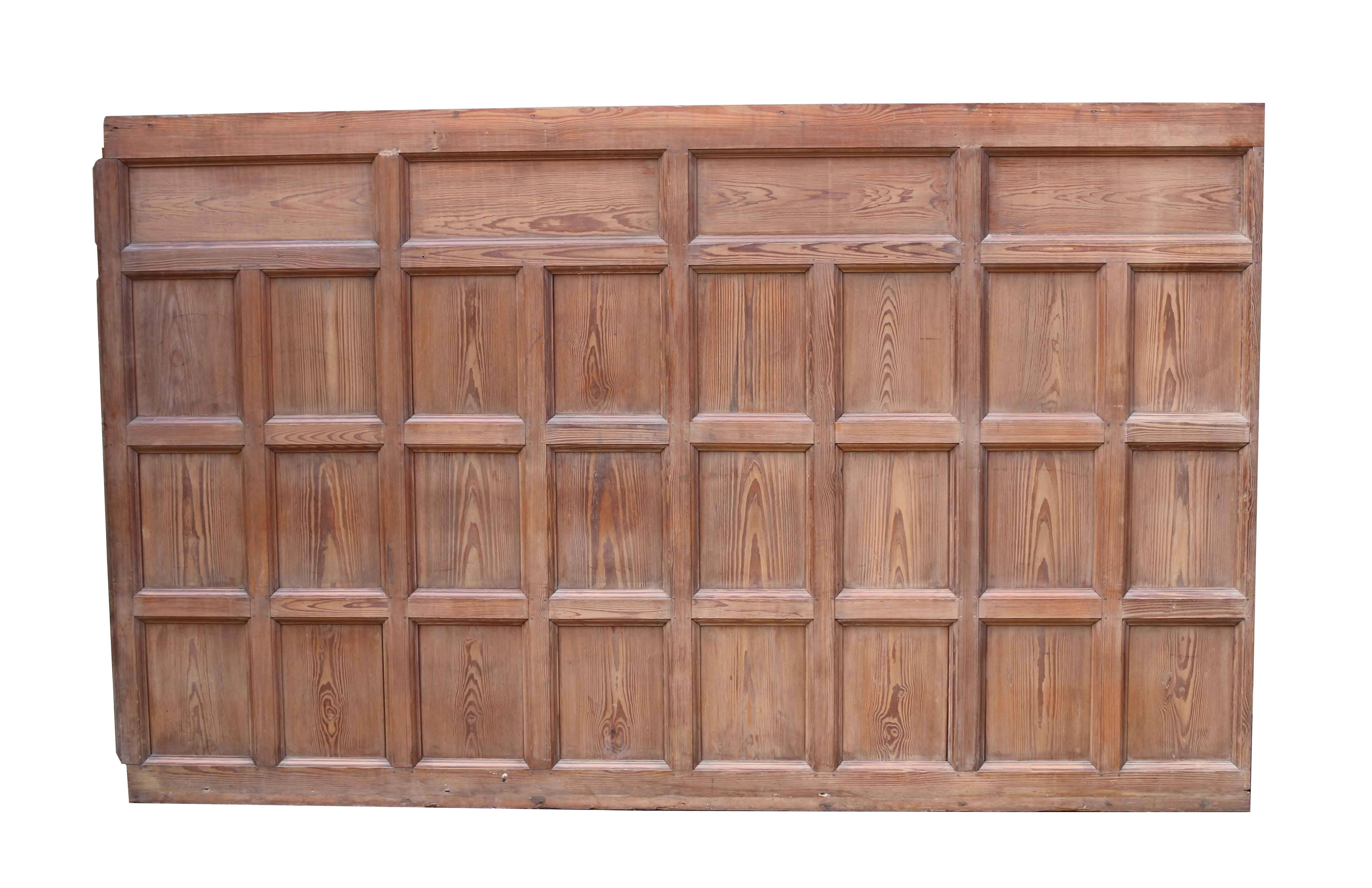 Late Victorian Antique Pine Room Panelling