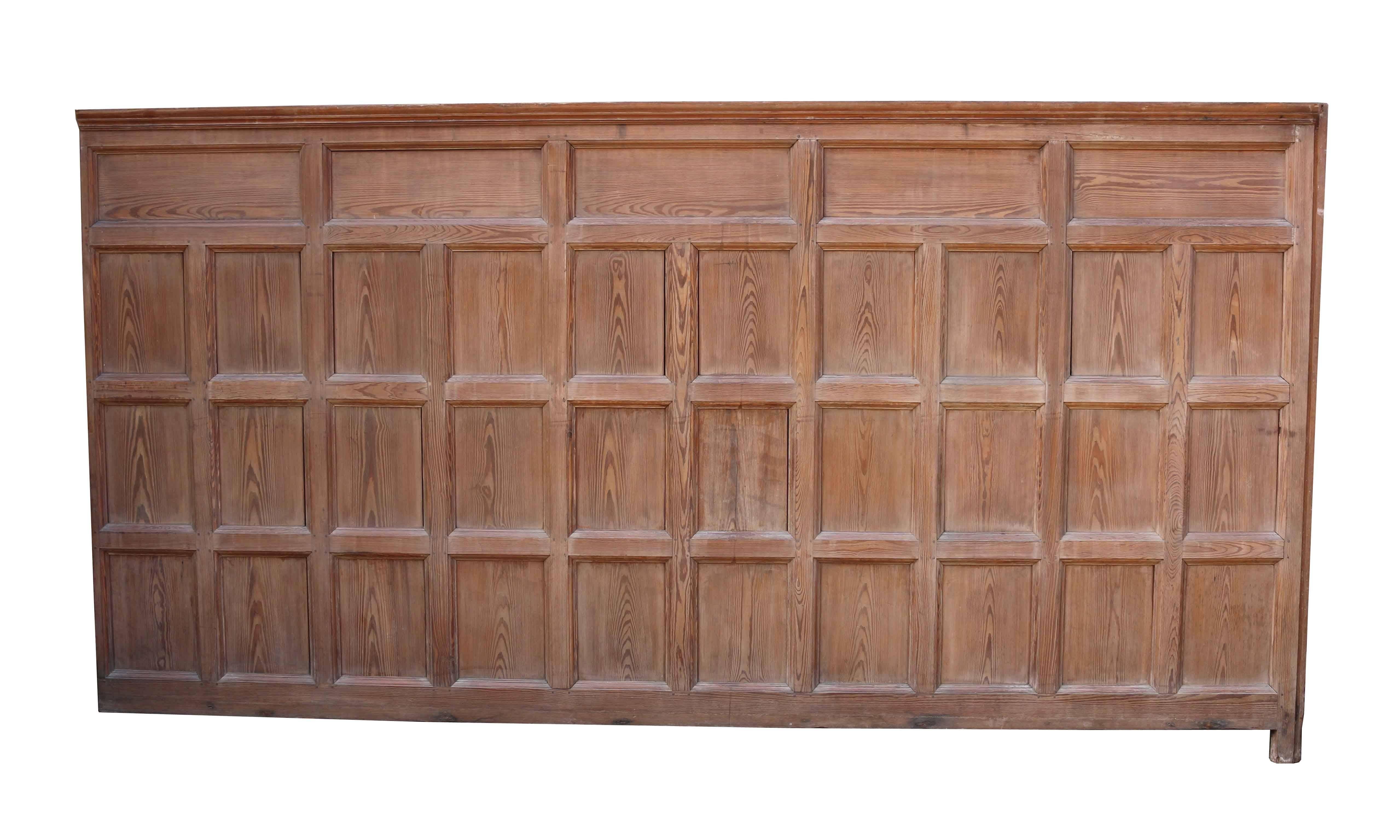 Hand-Crafted Antique Pine Room Panelling