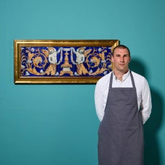 19th Century Framed Minton Tile Panel Commissioned by William Waldorf Astor