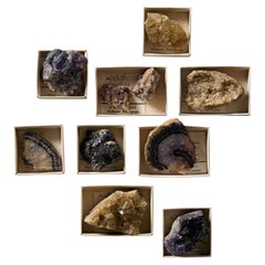 Collection of 9 British Minerals including Fluorites & Blue John