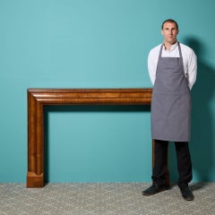 Reclaimed Early 20th Century Walnut Bolection Fire Surround