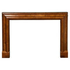 Reclaimed Early 20th Century Walnut Bolection Fire Surround