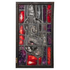 Abstract Mid-Century Stained Glass by Tony Attenborough