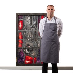 Abstract Mid-Century Stained Glass by Tony Attenborough