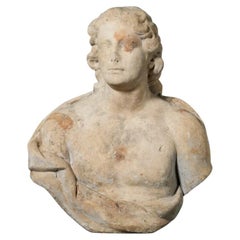 Early 18th Century Italian Neoclassical White Marble Bust of Apollo