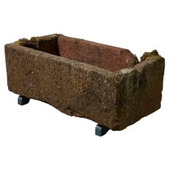 Large Antique Red Sandstone Garden Trough