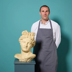 Lifesize Neoclassical Style Plaster Bust of Apollo