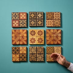 Conjunto de 36 azulejos de encáustica mixta recuperados, de Craven Dunnill & Co y otros