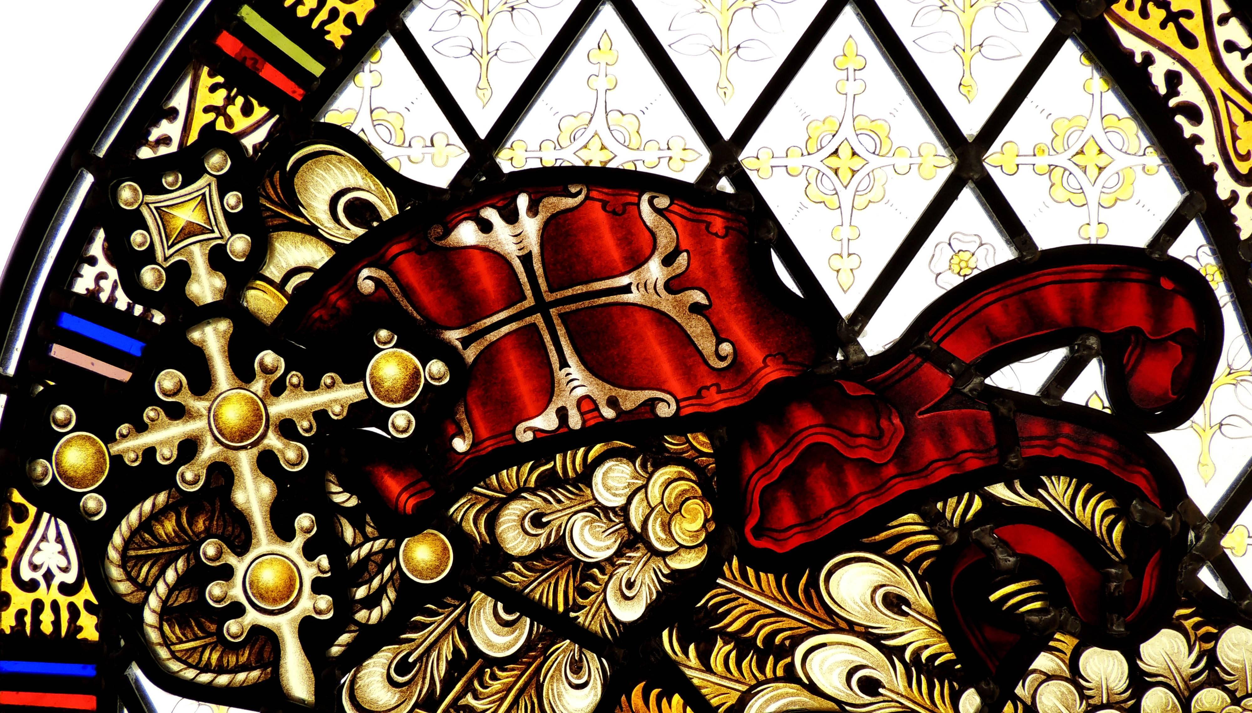 The window has been painted in the style of Charles Eamer Kempe (29 June 1837–29 April 1907) was a Victorian stained glass designer and manufacturer. His studios produced over 4,000 windows and also designs for altars and altar frontals, furniture