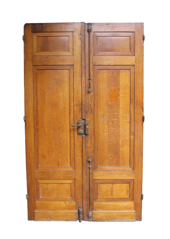 Pair of Antique Exterior Oak Double Doors For Sale at 1stdibs