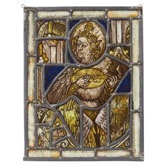Medieval Style Stained Glass Grisaille Panel After The Antique