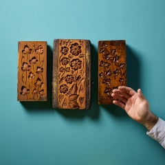 A Set Of Antique Carved Wooden Floral Moulds Ex. Tucker Collection