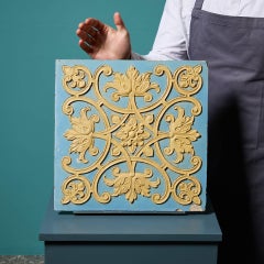 19th Century Burmantofts of Leeds Ornamental Floral Scrollwork Large Scale Tile