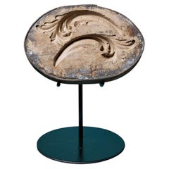 Antico stampo a volute composito intagliato Ex. Collezione Tucker