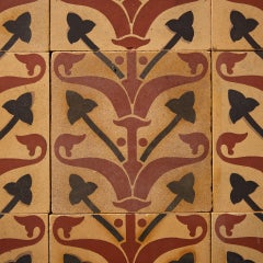 Set of 9 Encaustic Tiles Attr. Malkin, Edge & Co