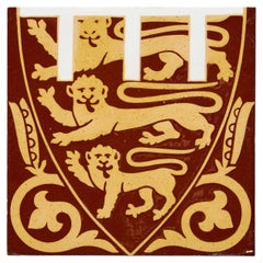 A.W.N Pugin Encaustic Prince of Wales Tile by Minton & Co