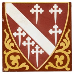 Fliese mit dem Wappen des Herzogs von Norfolk aus dem 19. Jahrhundert von Minton