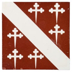 Fliese mit dem Wappen des Herzogs von Norfolk aus dem 19. Jahrhundert von Minton