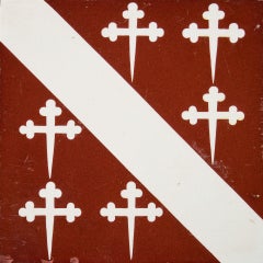 Fliese mit dem Wappen des Herzogs von Norfolk aus dem 19. Jahrhundert von Minton