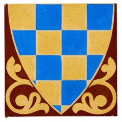 19th Century William de Warenne First Earl of Surrey Tile by Minton