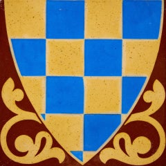 19th Century William de Warenne First Earl of Surrey Tile by Minton