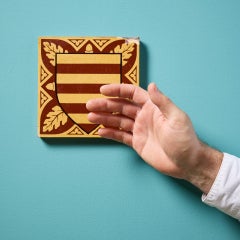 19th Century Heraldic Shield Tile by Minton