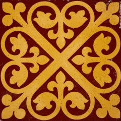 Azulejo de estilo neogótico victoriano del siglo XIX, de Minton