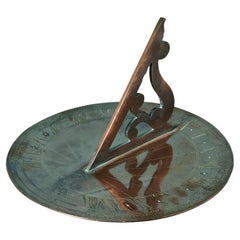 18th Century English ‘Kitter’ Polished Bronze Sundial Plate