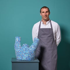 Jim Cooper (c.1990-1999) ‘Elevate’ Mosaic Plaster Cast Figurative Sculpture