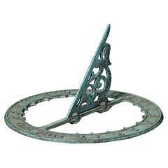 Reclaimed Verdigris Bronze 'Time Flies' Sun Dial