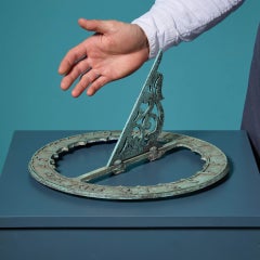 Reclaimed Verdigris Bronze 'Time Flies' Sun Dial