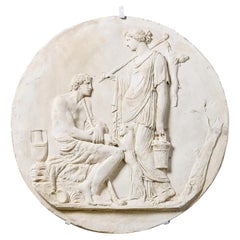 Living From The Land Neoclassical Style Plaster Wall Roundel