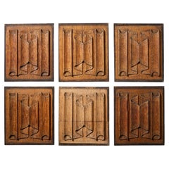 Collection of 19th Century English Oak Linenfold Wall Panels