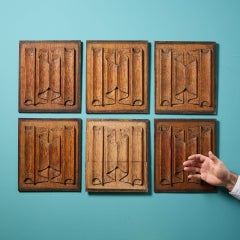Collection of 19th Century English Oak Linenfold Wall Panels