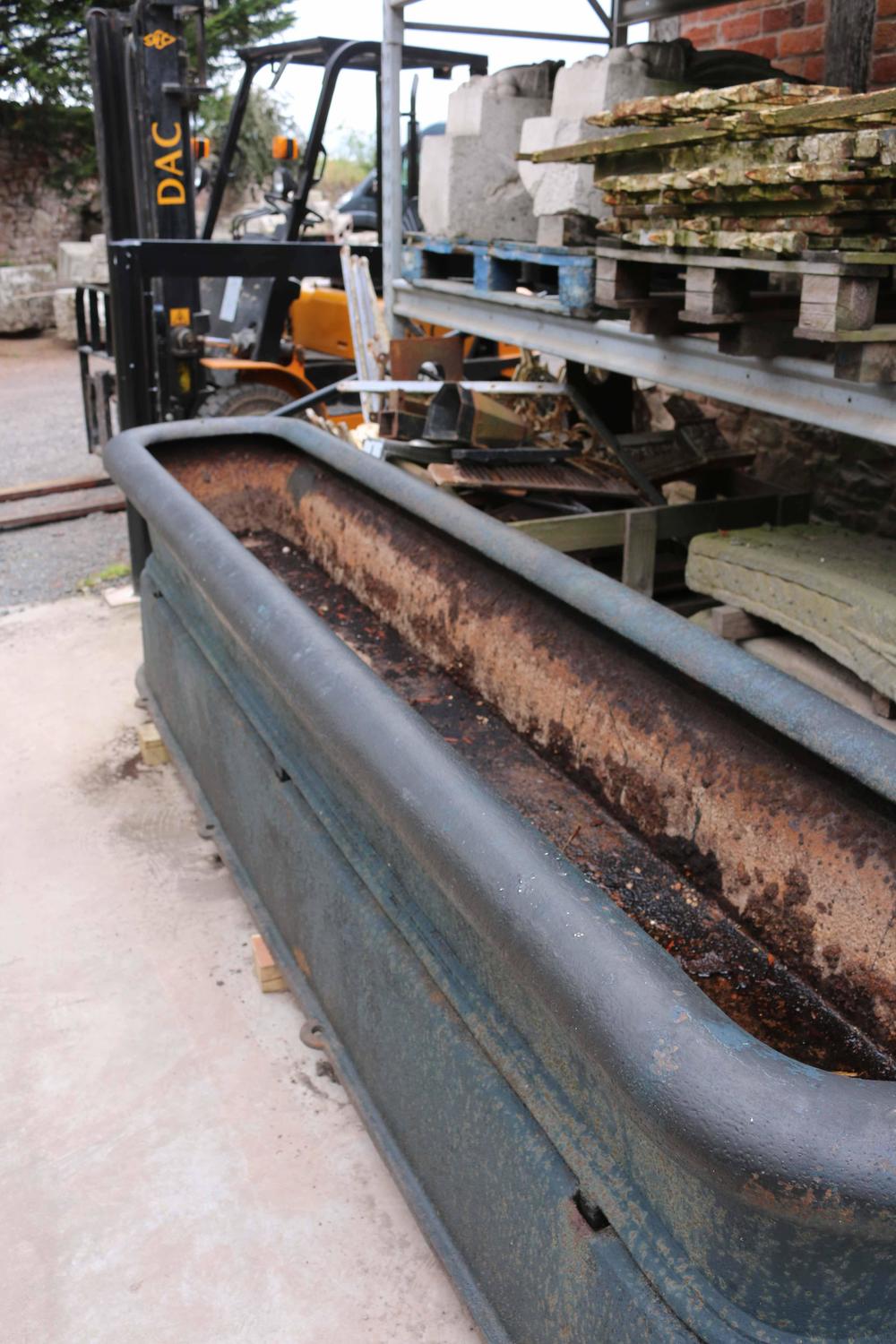 Monumental Antique Cast Iron Horse Watering Trough For Sale at 1stdibs