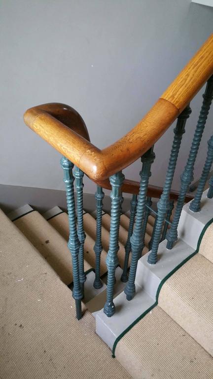 19th Century Cast Iron Staircase Spindles And Oak Handrail At 1stdibs