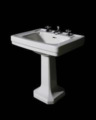 Original Art Deco Pedestal Basin with Taps