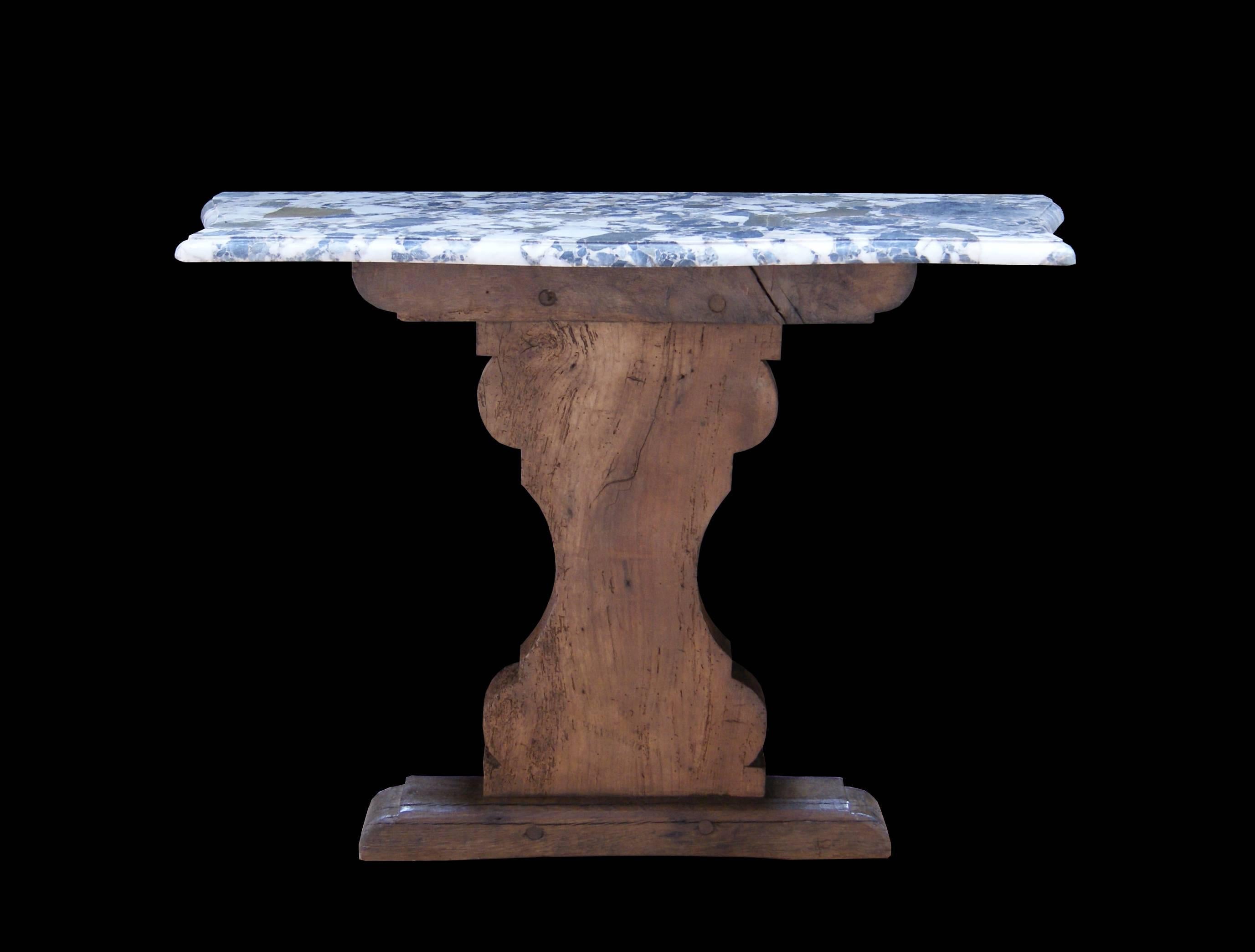 English Marble-Topped Console Table
