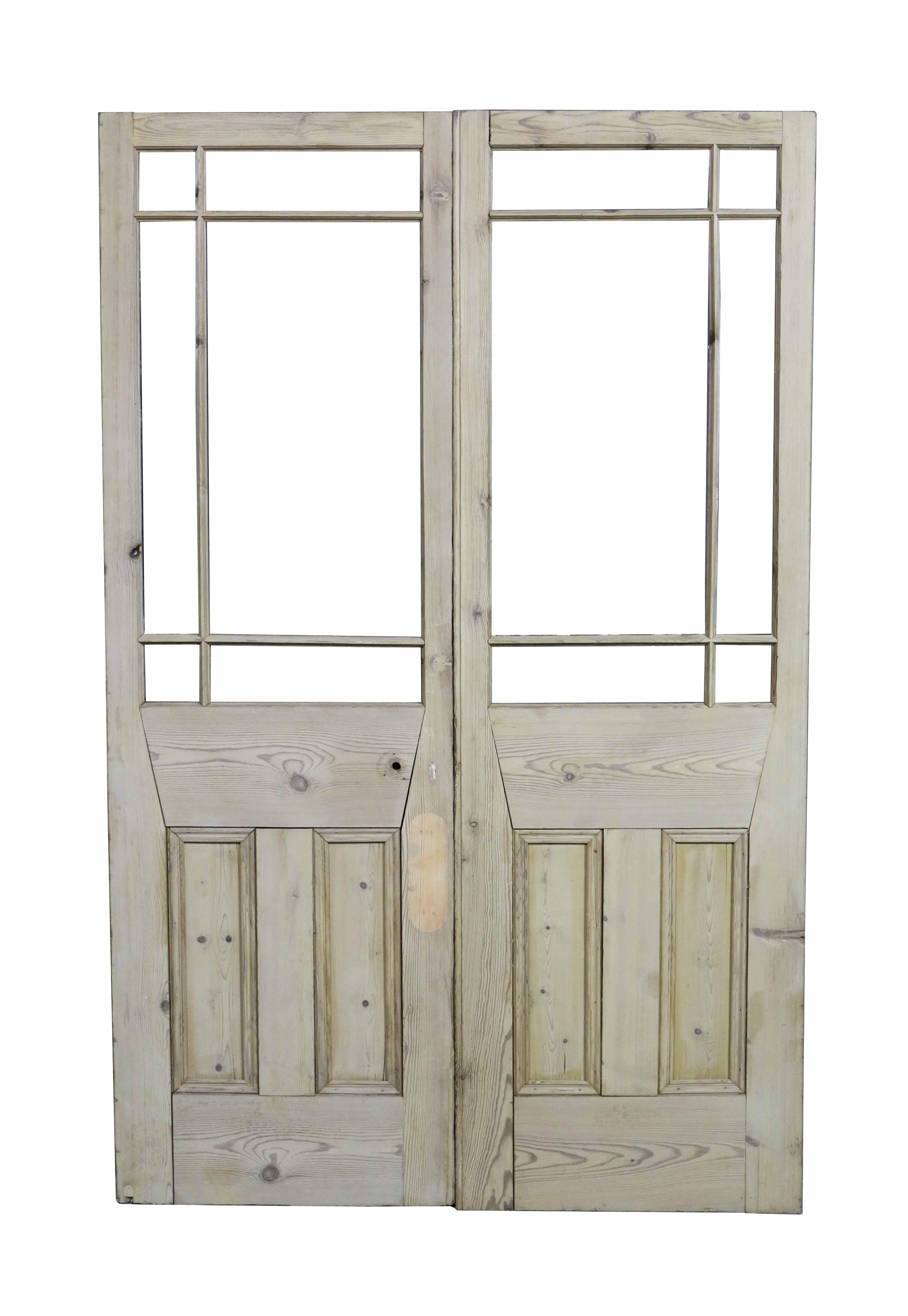 Pair of late 19th century margin glazed french double doors. Currently not glazed.
(Please note that the glass is not insured in transit outside of the UK).