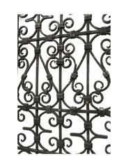 Black Wrought Iron Pedestrian Gate, circa 1900
