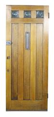 Early 20th Century Oak Front Door with Bullseye Glass